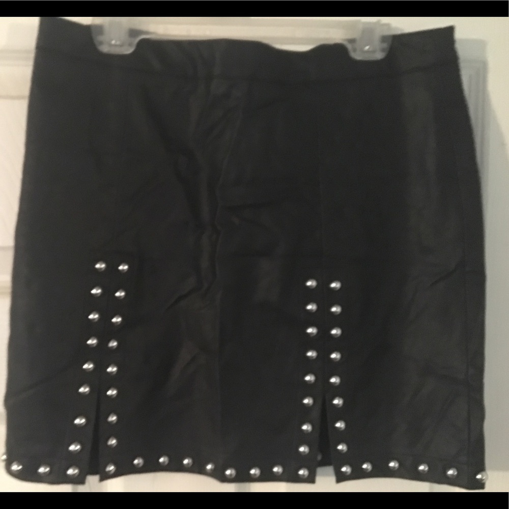 Faux leather skirt